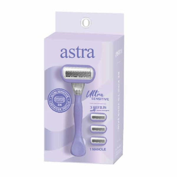 Astra Ultra Sensitive Razor with 3 Catridge Refills