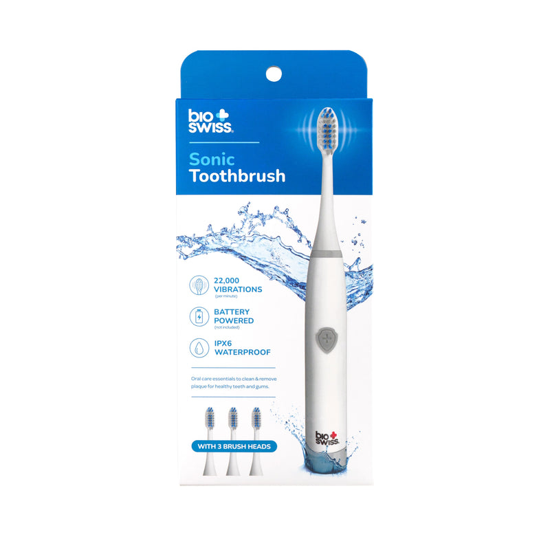 Sonic Electric Toothbrush with 3 Replacement Brush Heads