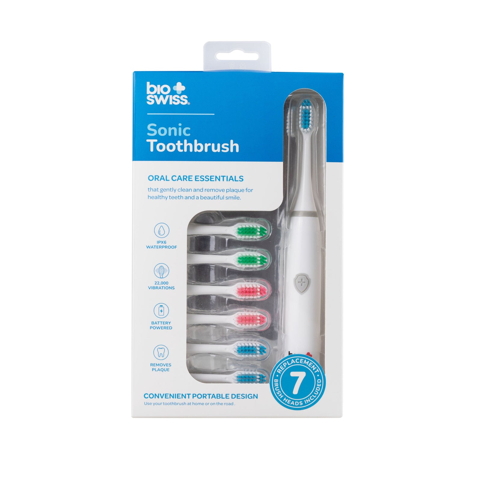 Sonic Electric Toothbrush with 7 Replacement Brush Heads – Donnamax