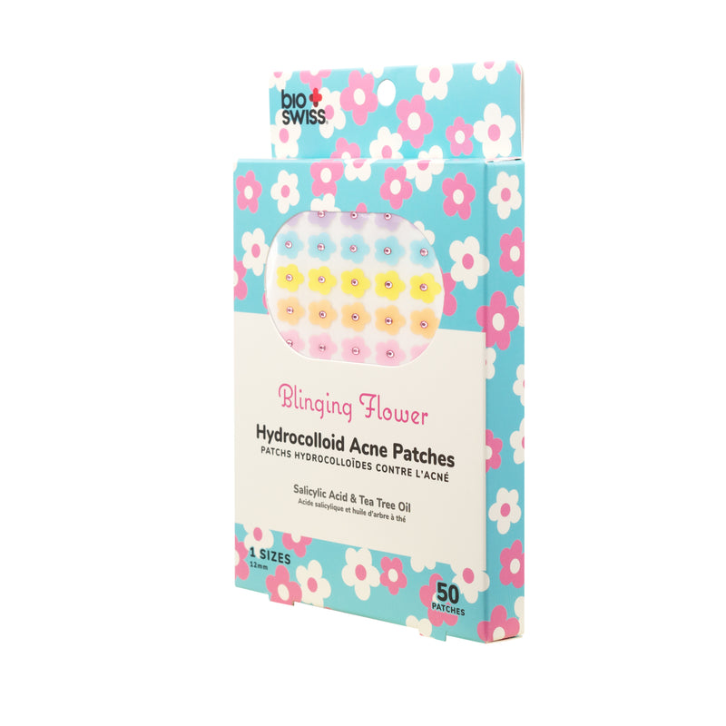 50 Count Blinging Flowers Hydrocolloid Acne Patches