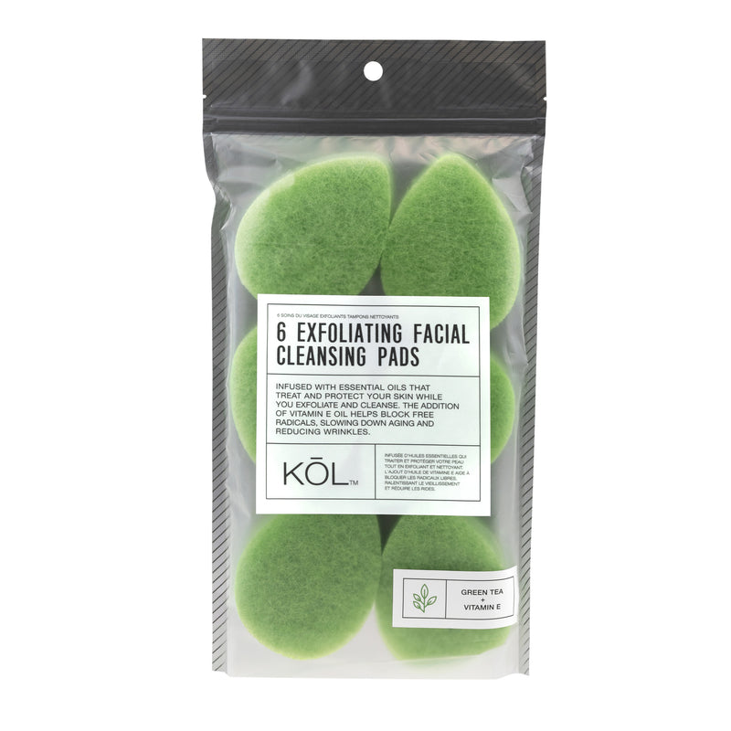 Exfoliating Facial Cleansing Pads - Green Tea + Vitamin E