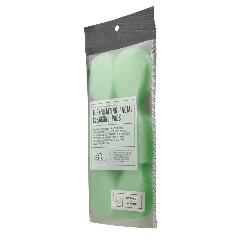 Exfoliating Facial Cleansing Pads - Cucumber + Vitamin E