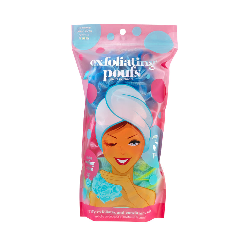 3pk Exfoliating Pouf