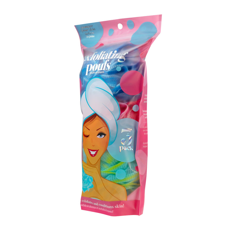 3pk Exfoliating Pouf