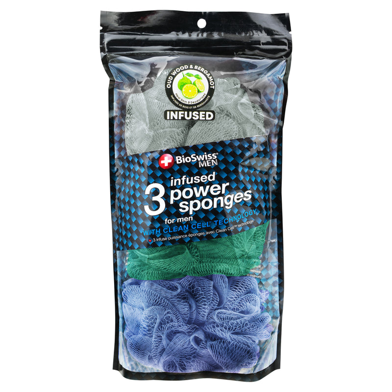 3 Essential Oil Infused Bath Poufs with Clean Cell™ Technology