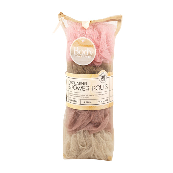 4pk Exfoliating Shower Pouf