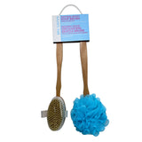 Natural Wood Bath Brush Set