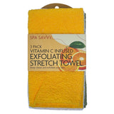 3pk Vitamin C Infused Exfoliating Towel
