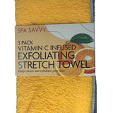 3pk Vitamin C Infused Exfoliating Towel
