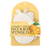 Vitamin C Infused Face & Body Sponge Duo
