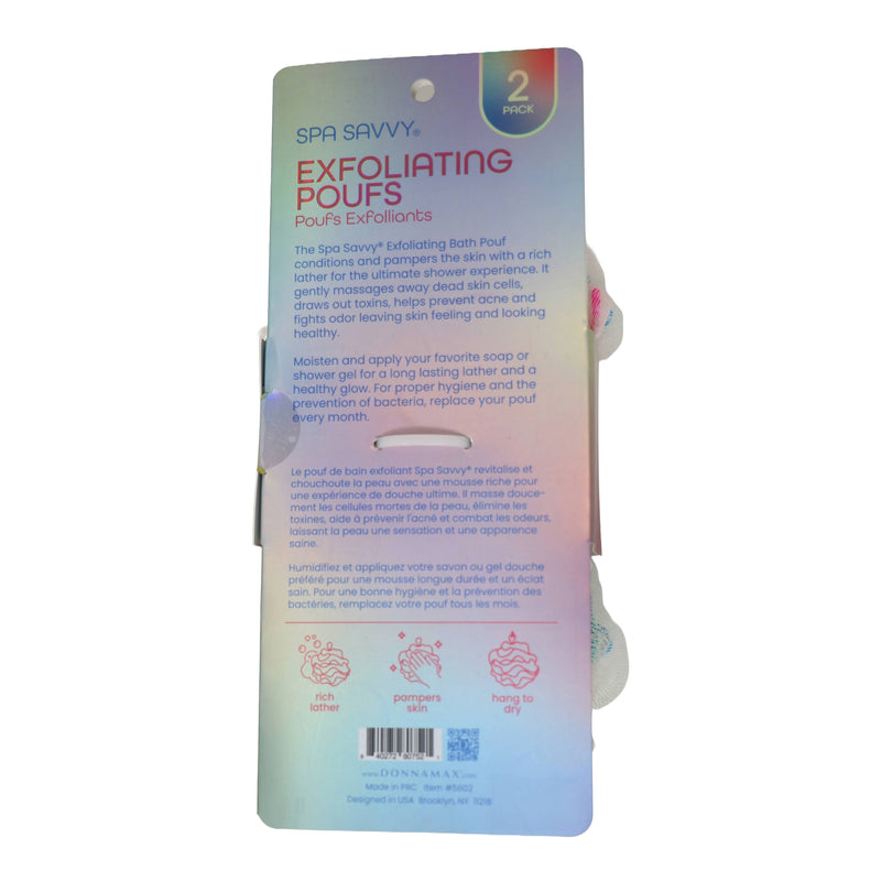 2pk Exfoliating Pouf