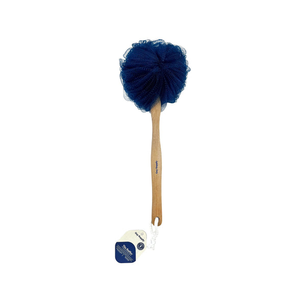 Wood Bath Brush with Pouf