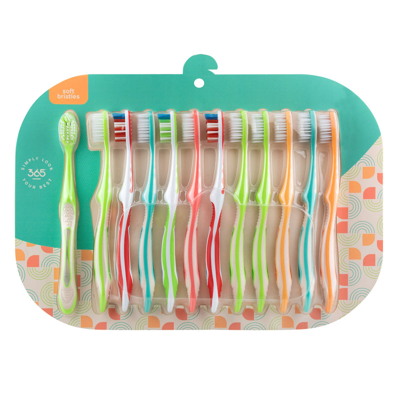 Pack of 12 ErgoFlex Rubber Grip Toothbrush