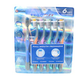 Pack of 6 ErgoFlex Rubber Grip Toothbrush