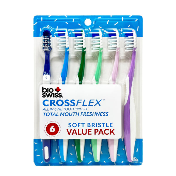 Pack of 6 CrossFlex All in One Toothbrush