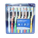 Pack of 8 Curve Clean Advanced Pro Clean Toothbrush