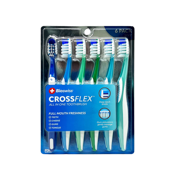 Pack of 6 CrossFlex All in One Toothbrush