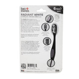 Pack of 6 Radiant White Charcoal Infused Toothbrush