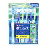 Pack of 6 3D Clean Total Advanced Health Toothbrush