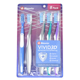 Pack of 8 Vivid 3D Advanced Pro Whitening Toothbrush