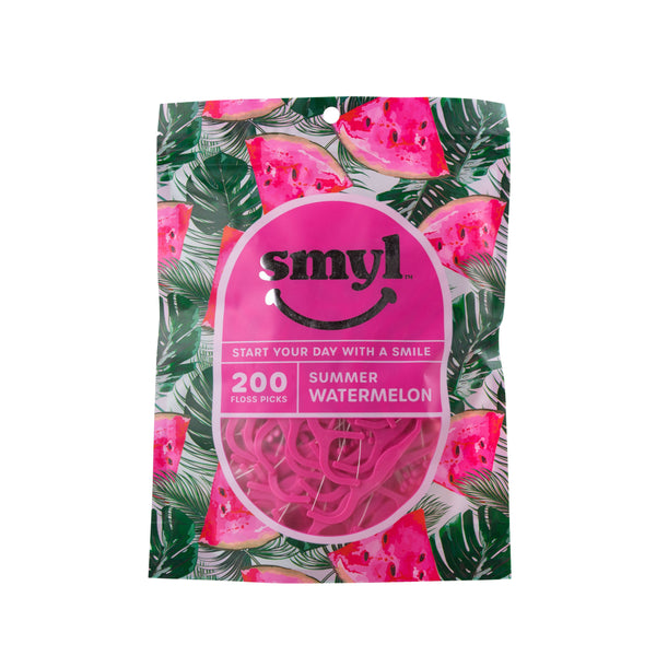 200ct Wheat Straw Floss Picks - Strawberry
