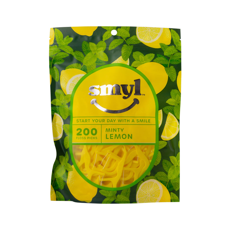 200ct Wheat Straw Floss Picks - Lemon