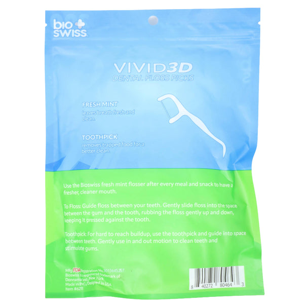 200ct Vivid 3D Dental Floss Picks - Fresh Mint