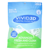 200ct Vivid 3D Dental Floss Picks - Fresh Mint