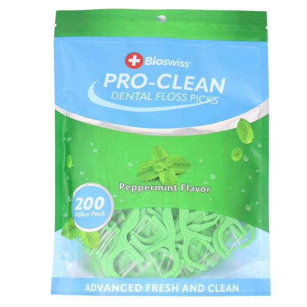 200ct Pro Clean Dental Floss Picks - Peppermint