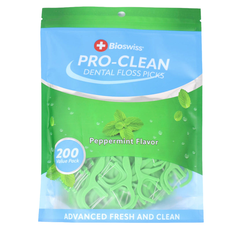 200ct Pro Clean Dental Floss Picks - Peppermint