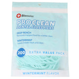 200ct Pro Clean Dental Floss Picks - Wintermint