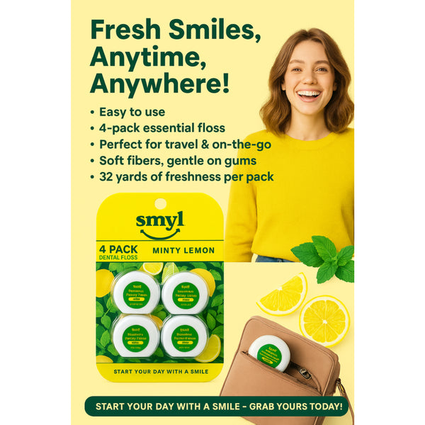 4pk Minty Lemon Dental Floss