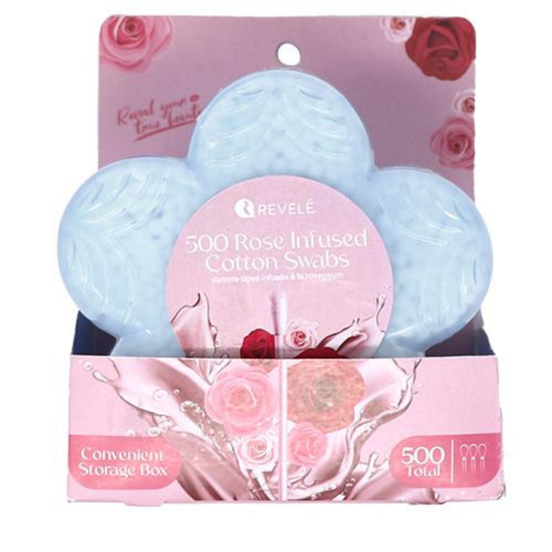 500 Count Rose Infused Cotton Swabs