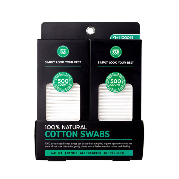 2 Pack 500 Count Cotton Swabs