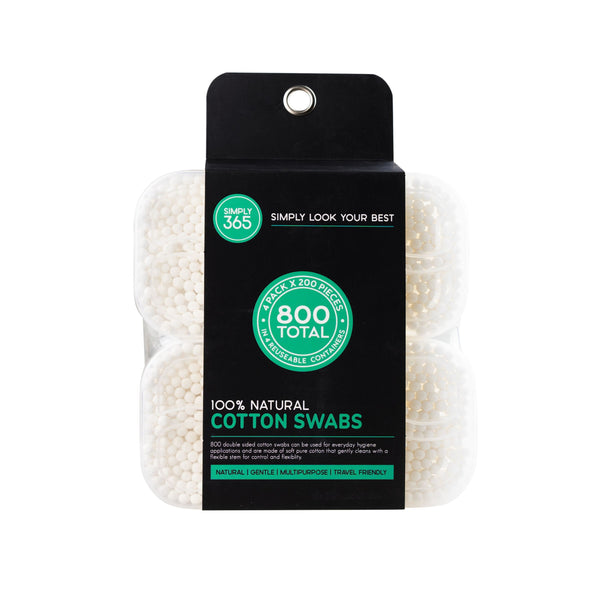 4 Pack- 200 Count Cotton Swabs