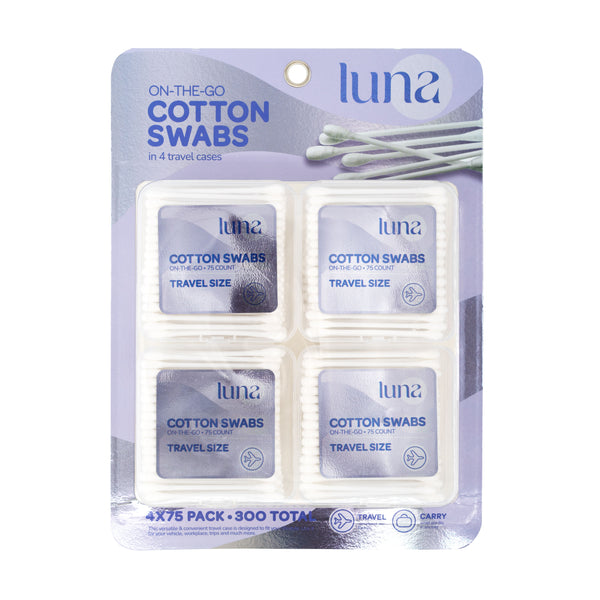 4pk Cotton Swabs - 75 Count (Travel Size)