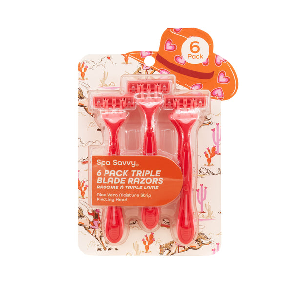 Pack of 6 Triple Blade Razor