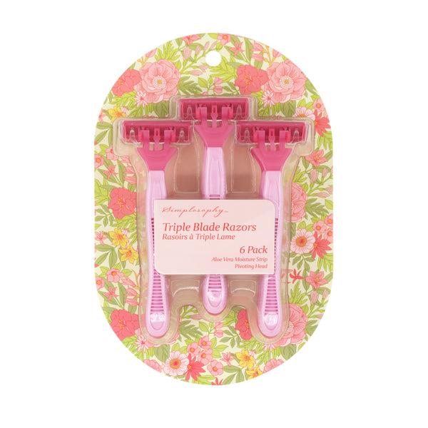 Pack of 6 Triple Blade Razor
