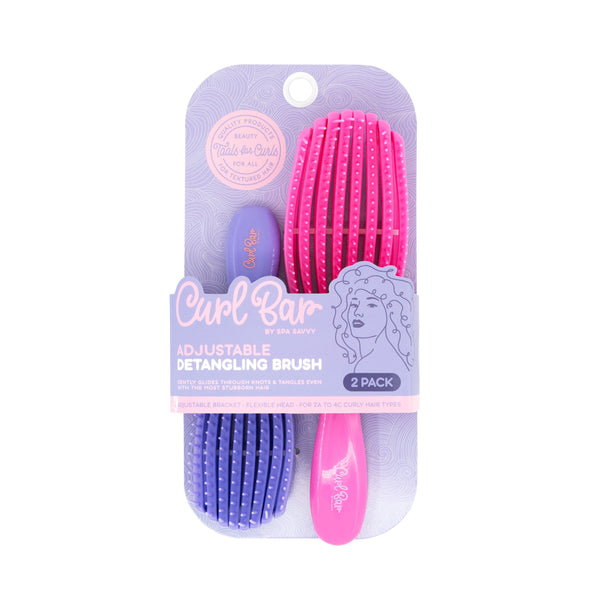 2pk Adjustable Detangling Brush
