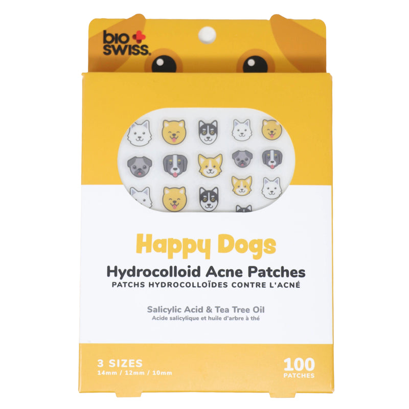 100 Count Happy Dog Hydrocolloid Acne Patches