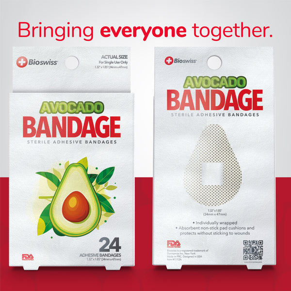 Avocado Shaped Bandages - Pack of 24