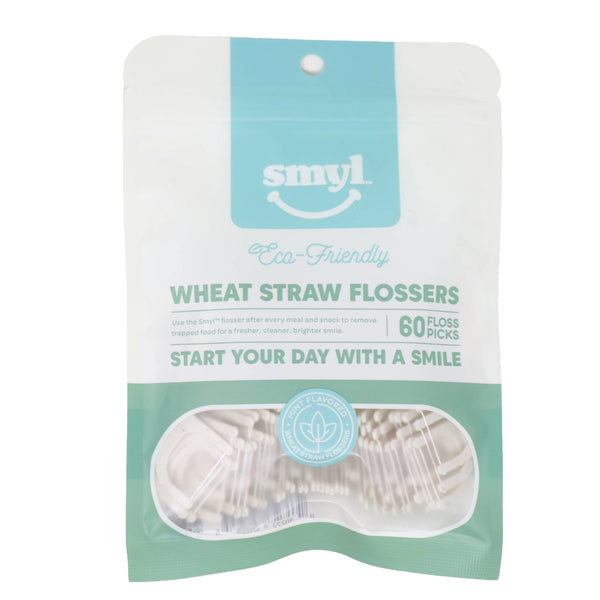 60ct Wheat Straw Floss Picks
