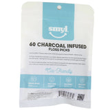 60ct Charcoal Infused Mint Flavor Floss Picks