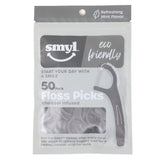 50ct Charcoal Infused Wheat Straw Floss Picks