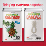 Pineapple Shaped Bandages - 50 Count Tin
