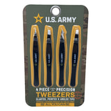 US Army - 4pk Tweezer Set
