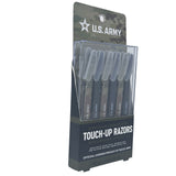 US Army 12 Pack Eyebrow Razor in Acrylic Storage Box