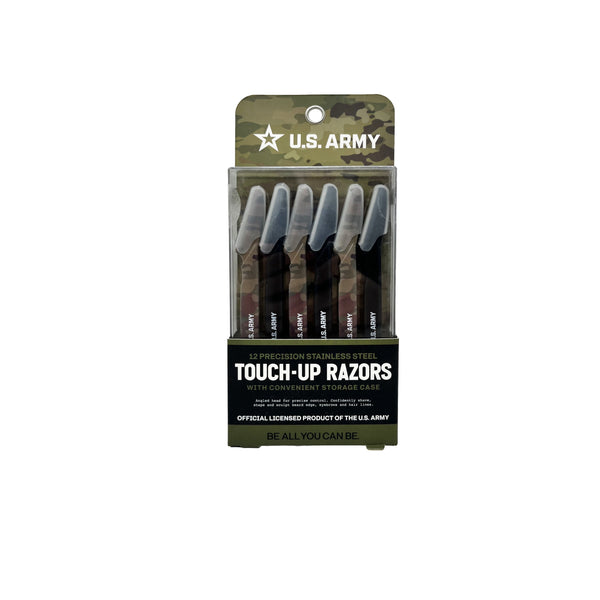 US Army 12 Pack Eyebrow Razor in Acrylic Storage Box