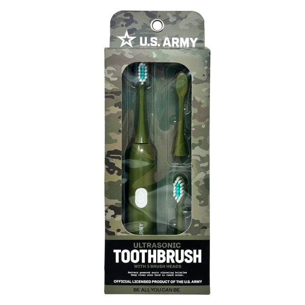 US Army UltraSonic Electric Toothbrush with 2 Replacement Heads