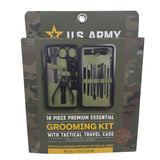 US Army 18 Piece Grooming Essentials Kit with Travel Case